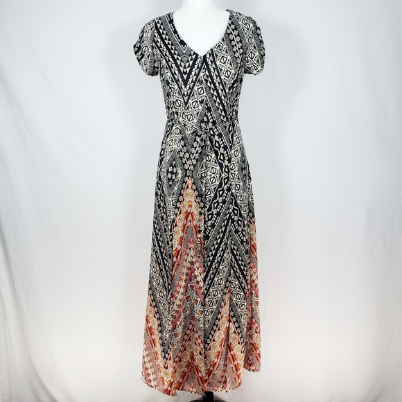 Fire Los Angeles Aztec Print Maxi Dress - Picture 2 of 10